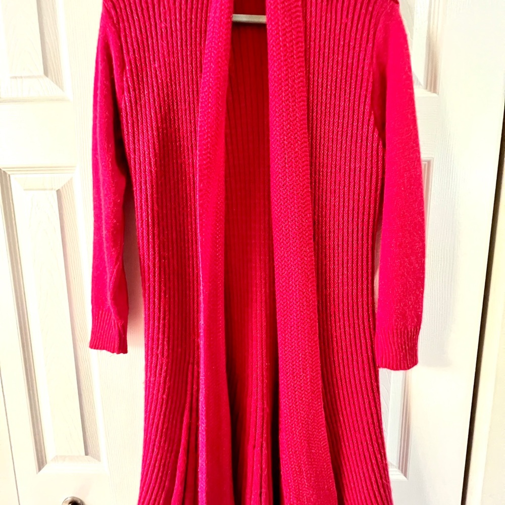 L / XL Long Red Cardigan